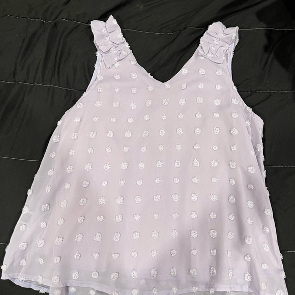 Lavender Ruffle Tank Top - Picture 1 of 4